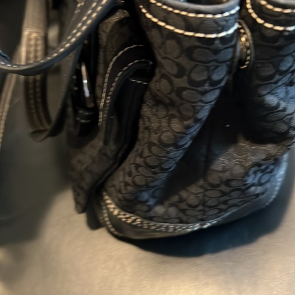 Authentic. Vintage. Leather and Black Canvas with Silver Details. - Picture 9 of 9